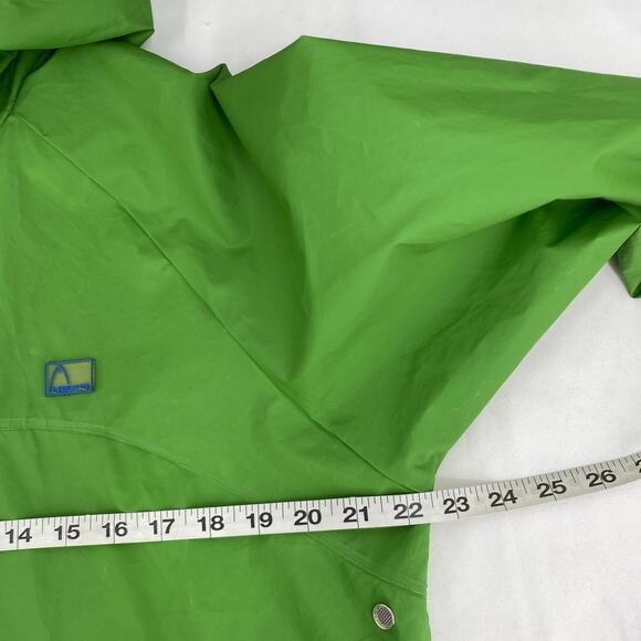 Head Full Zip Long Sleeve Raincoat Outdoor Jacket Green Kids Size XL - Picture 8 of 10